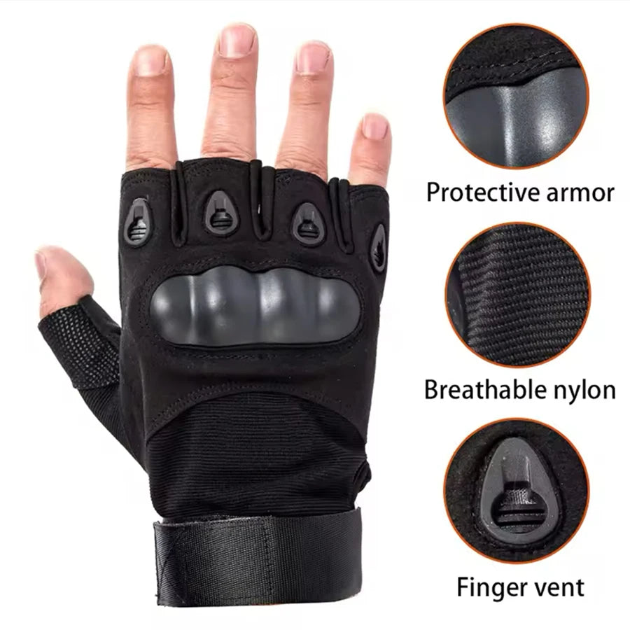 Half Finger Tactical Gloves Outdoor Men's Military Gloves Hiking