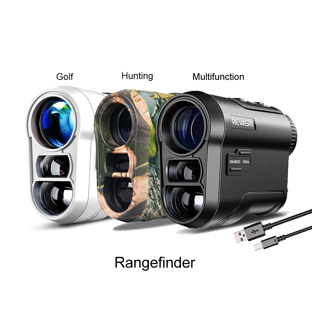 REVASRI Golf Laser Rangefinder 600M Telescope with Flag-Lock Slope Pin