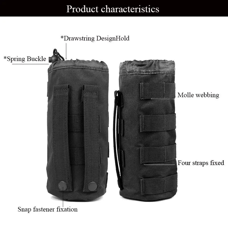 Bouteille d'eau tactique + Sac à dos multifonction + Ajustable avec cordon de serrage