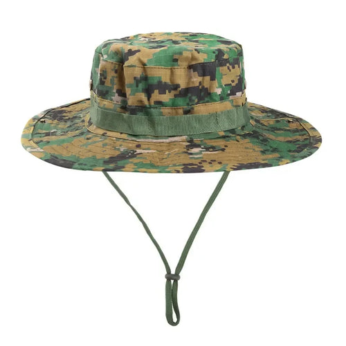 Camouflage Boonie Hat Wide Brim Men Women Sun Hat Outdoor Hiking