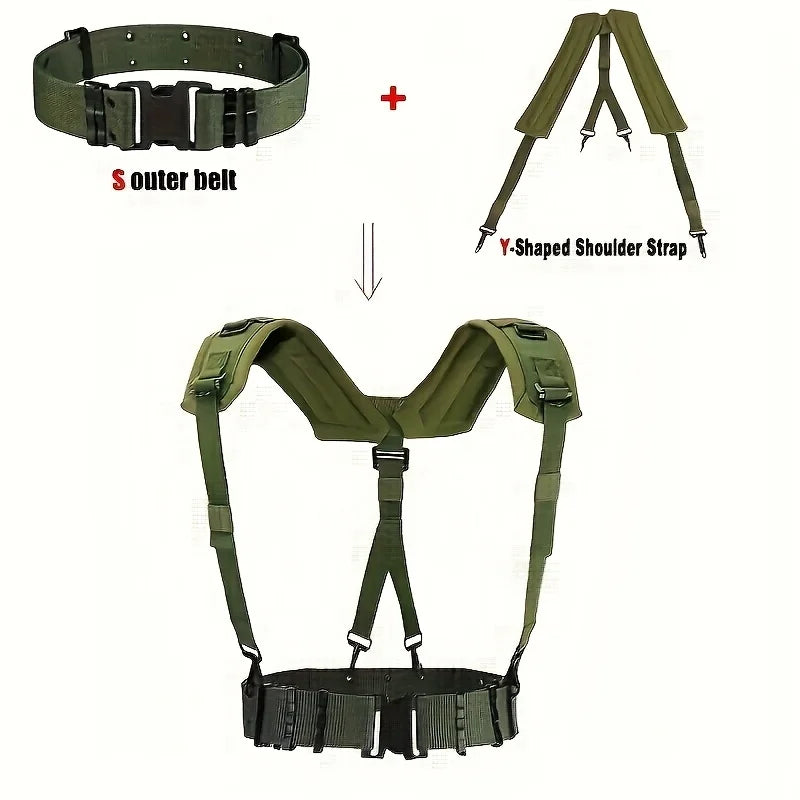 Ceinture Y-Tactique Polyvalente pour Chasse et Pêche - Confort et Liberté de Mouvement