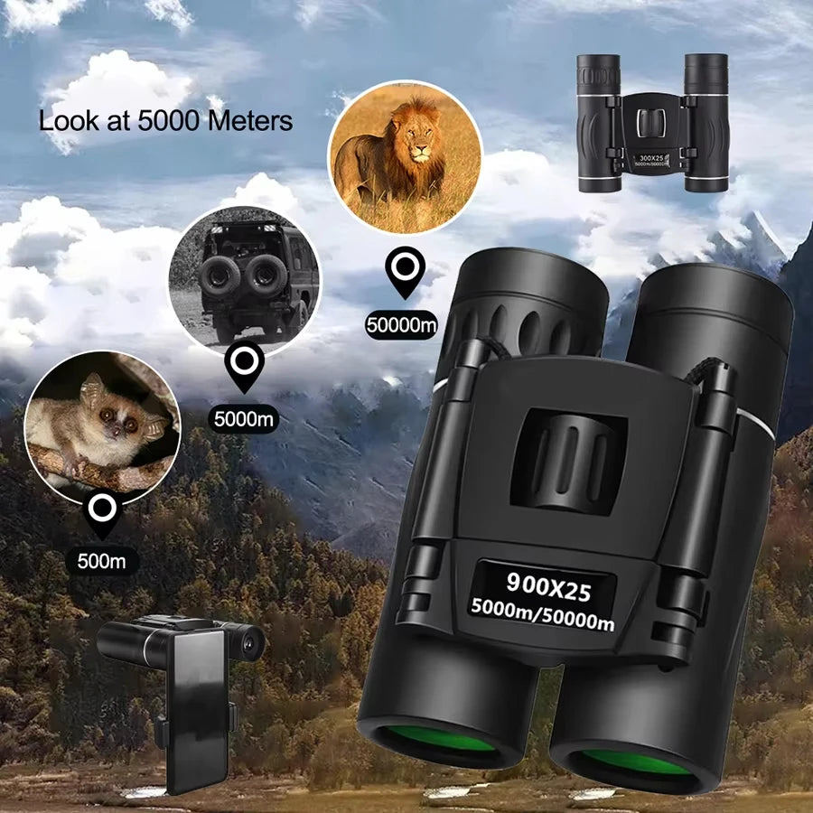 900x25 Professional HD Binoculars Powerful Remote Portable FMC BAK4