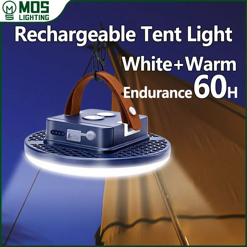 MOSLIGHTING Lampe de Camping Rechargeable - Éclairez vos Aventures en Plein Air