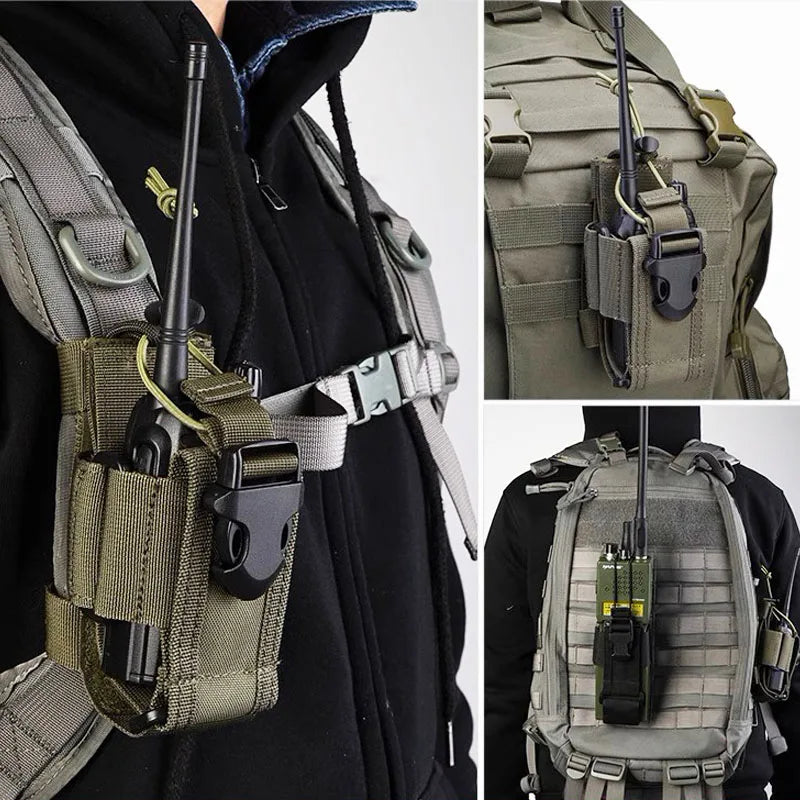 New Tactical Adjustable Walkie Talkie Holder Radio Pouch Hunting