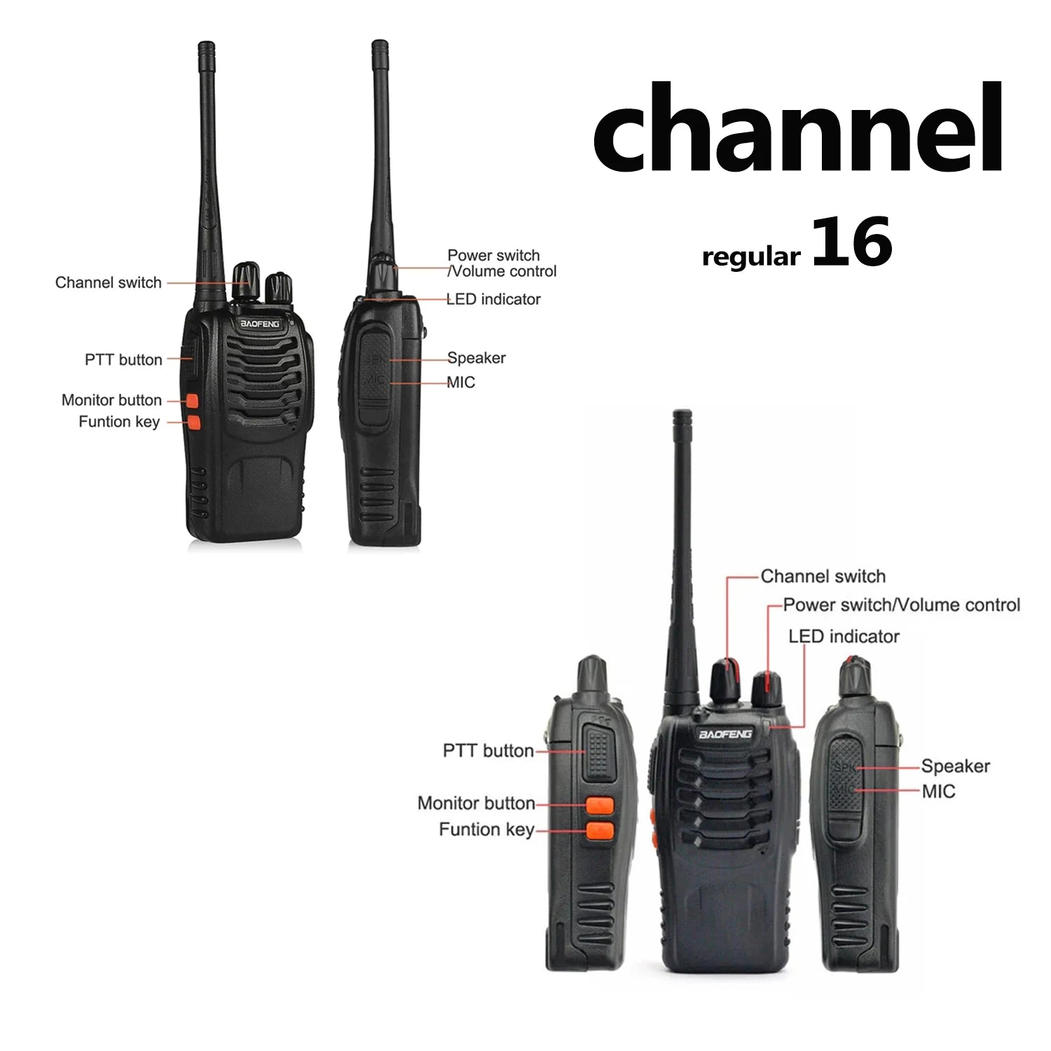 2pcs 4pcs 6pcs Wholesale Original Baofeng BF-888S 5km Long Range