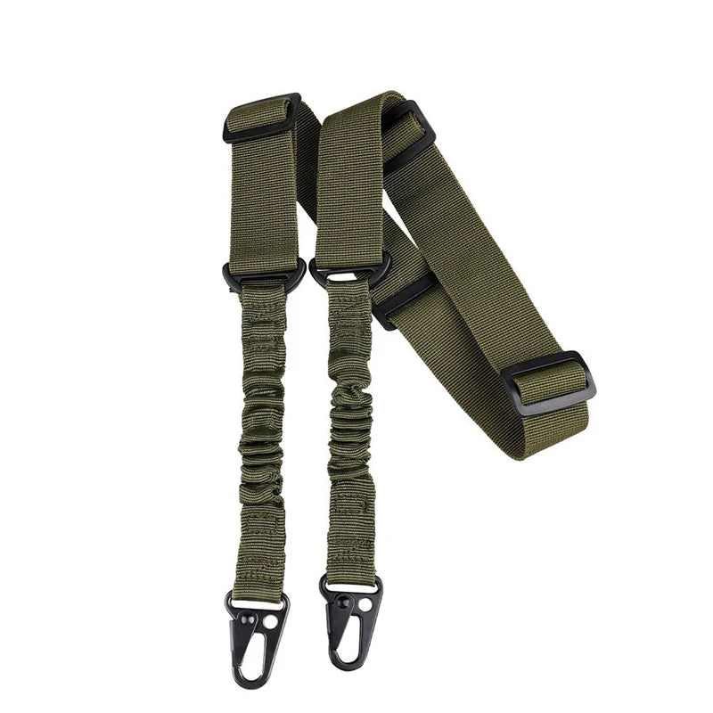 Tactical Two Points Sling Bungee Shoulder Strap Durable Nylon Rifle