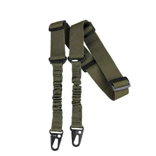Tactical Two Points Sling Bungee Shoulder Strap Durable Nylon Rifle