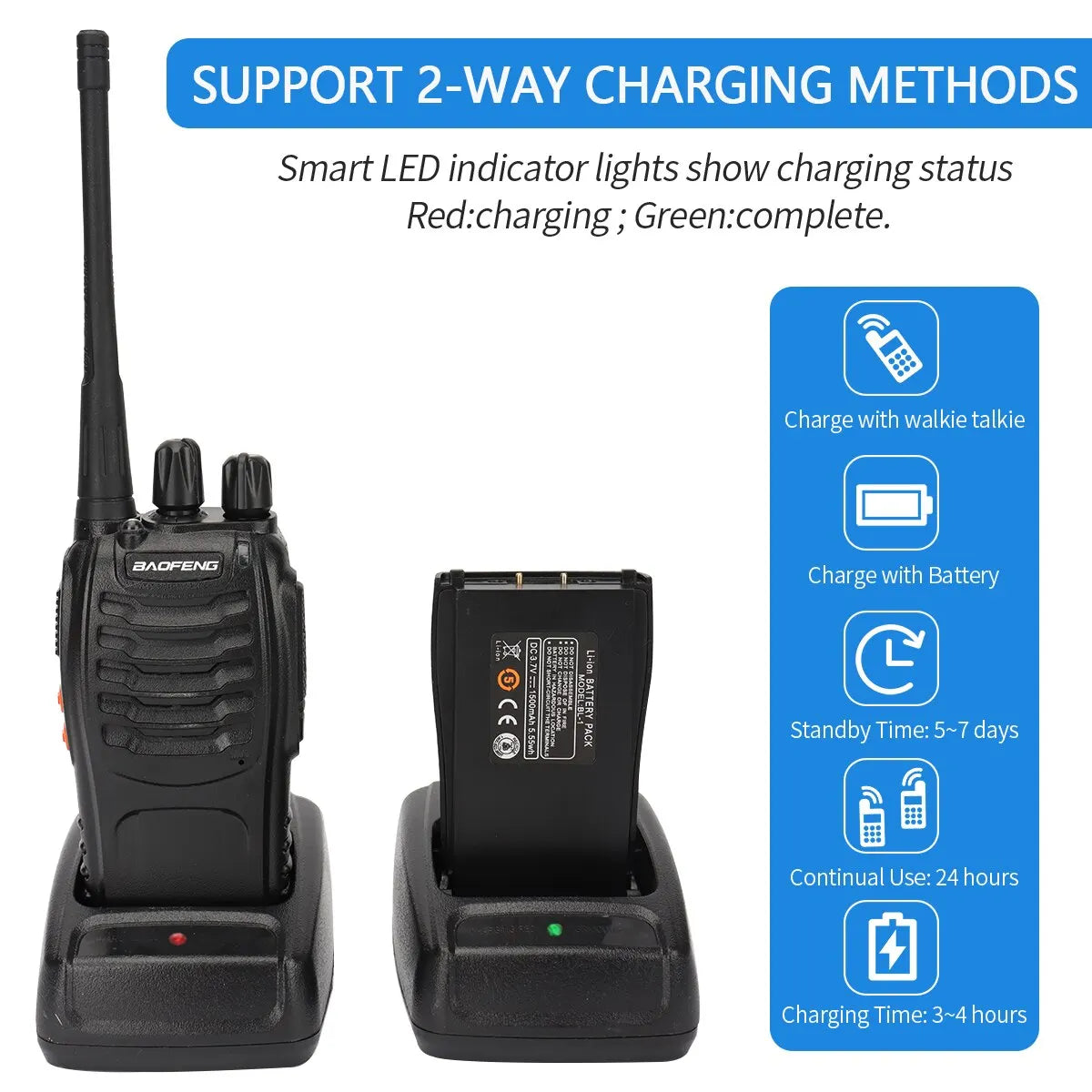 Baofeng BF 888S Talkie Walkie UHF 400 470 MHz Longue Portée