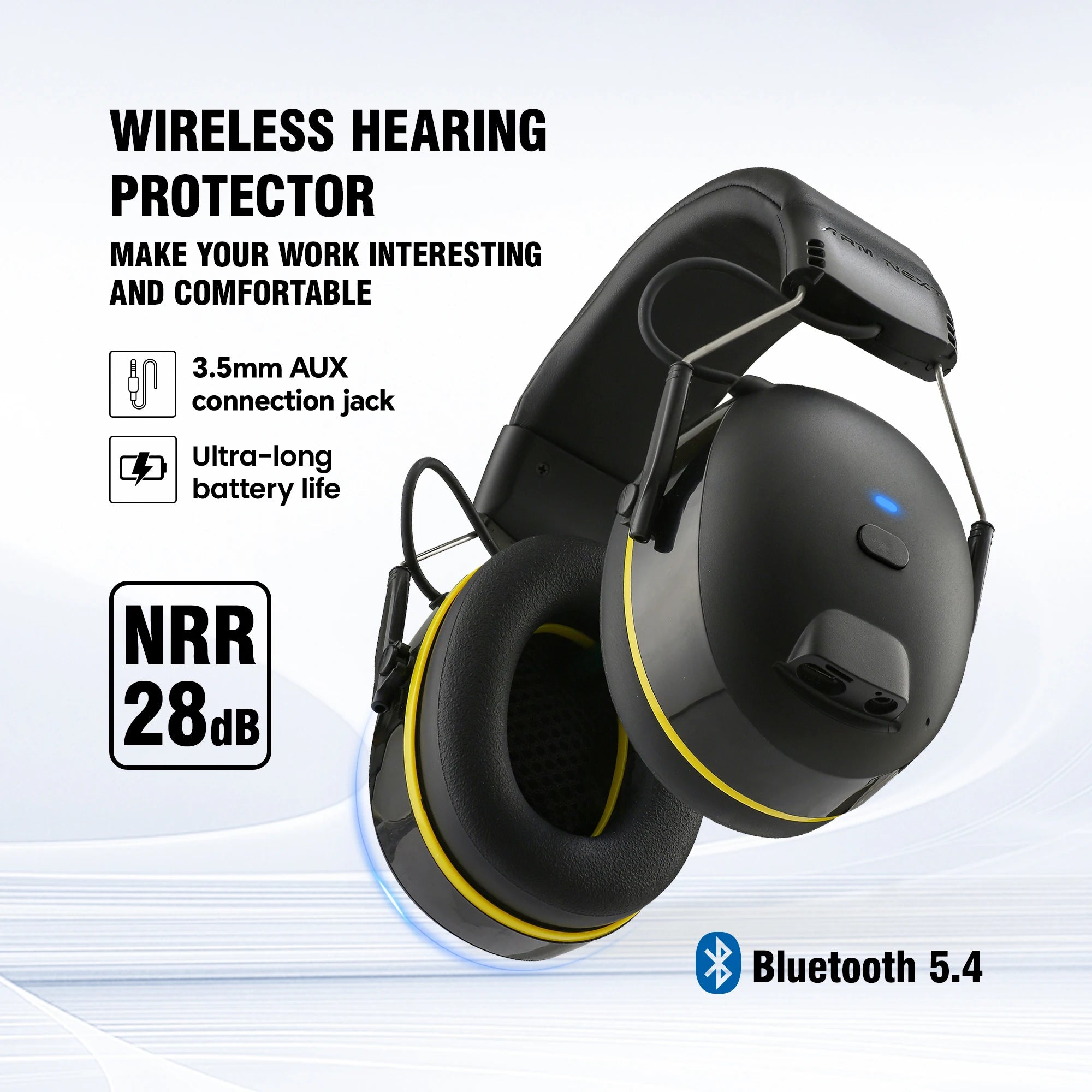 Bluetooth Hearing Protector Noise Reduction Safety Ear Muffs Canceling
