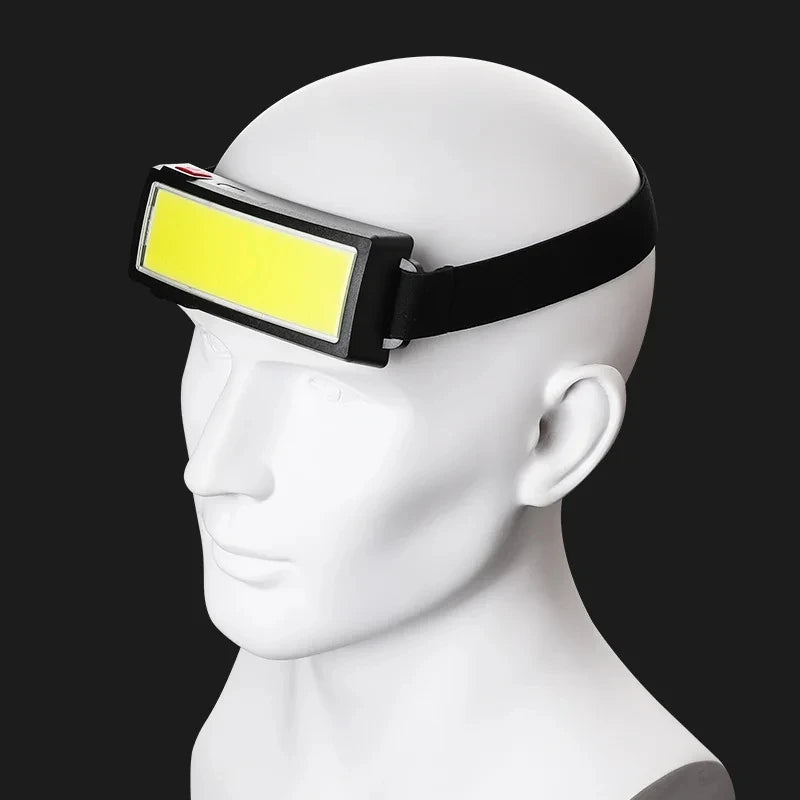 Lampe Frontale COB Haute Luminosité Rechargeable USB