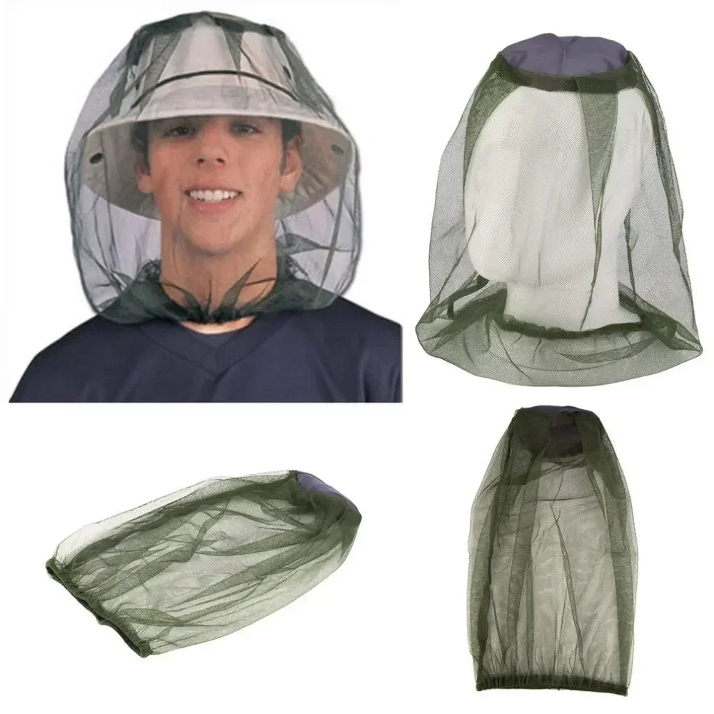 Outdoor Tool Bushcraft Travel Kit Mosquito Net Hat Fishing Cap Hunting