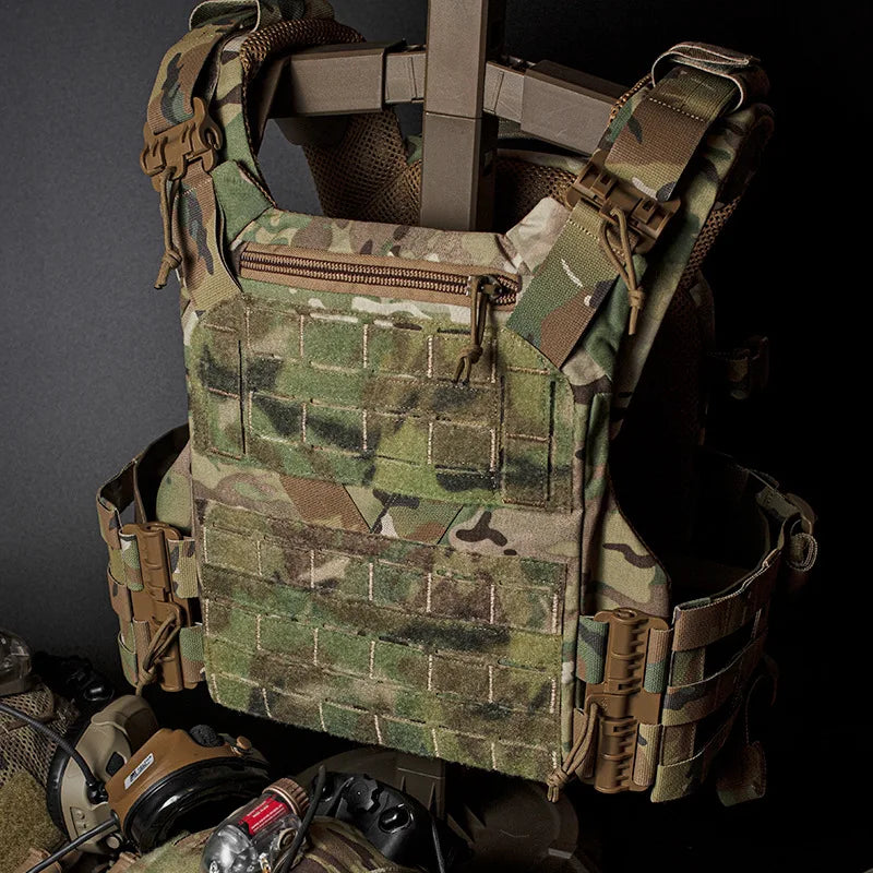 K19 Full-Size Hunting Vest Plate Carrier Fit for 80-110 cm, MOLLE