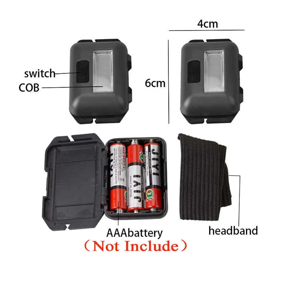 C9 Camping Led Mini Headlights Portable Cob Headlamps Waterproof Head