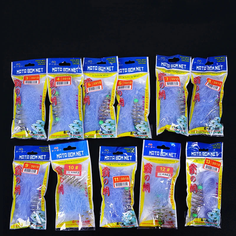 Filet de Pêche Lumineux Pliant en Nylon - Attrapez vos Poissons avec Style!