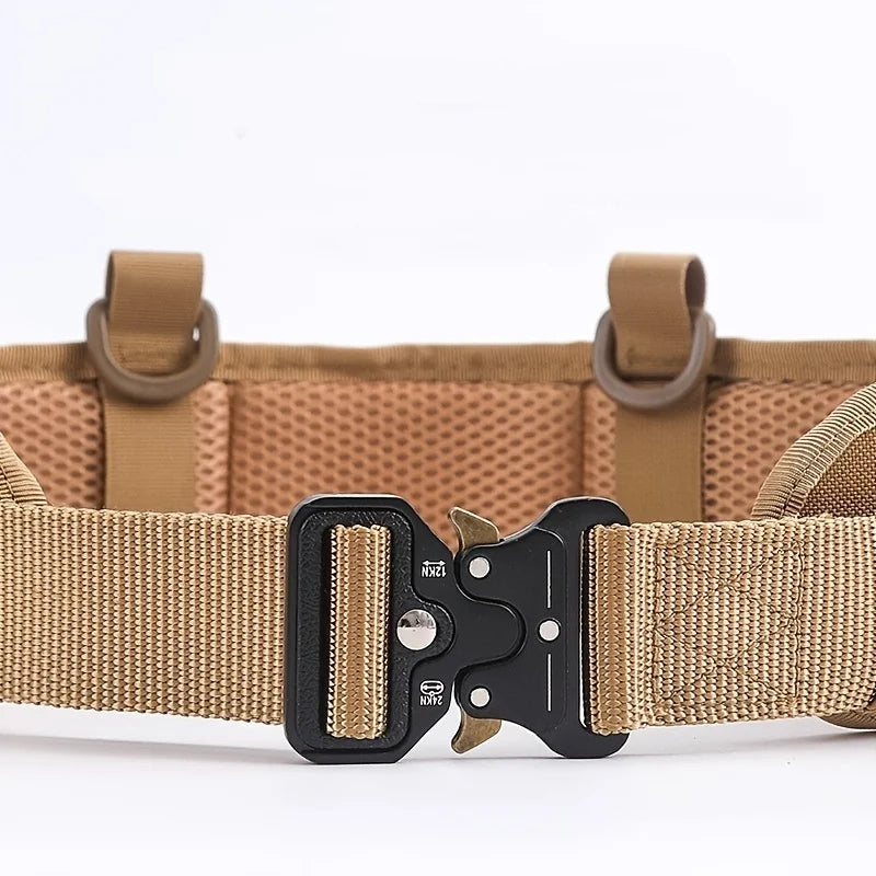 Men's Outdoor Hunting Tactical Belt Multi-Function Buckle Nylon Belt