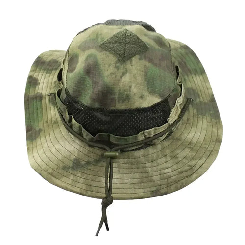 Chapeau Boonie Camouflage Tactique - Large Visière, Idéal pour les Hommes en Plein Air