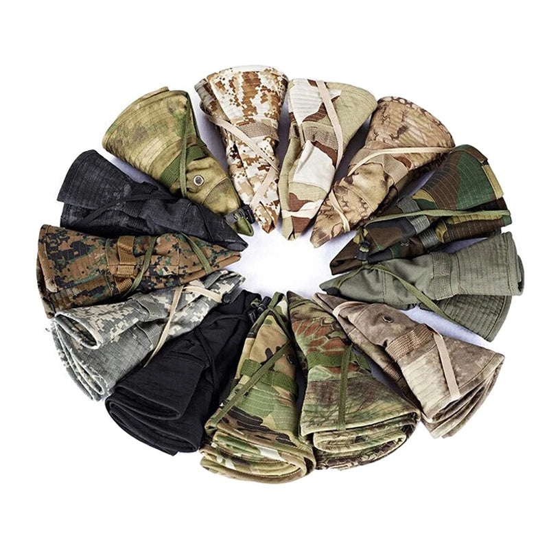 Camouflage Boonie Hat Wide Brim Men Women Sun Hat Outdoor Hiking
