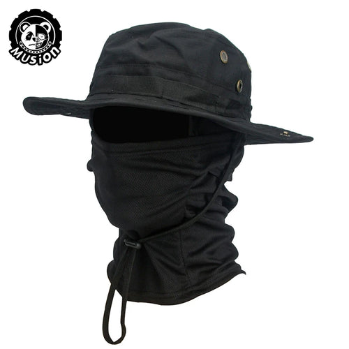 Musion Chapeau Boonie avec Balaclava - Chapeau Pliable et Protecteur contre le Soleil