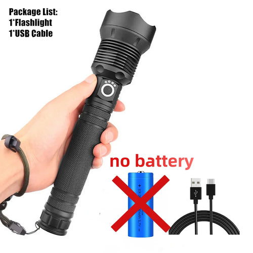 Rechargeable LED Flashlights 90000 Lumens Super Bright Zoomable
