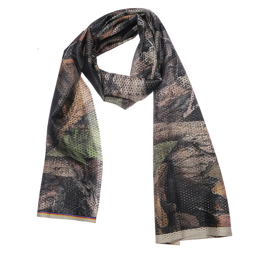 Large Camouflage Scarf Sniper Hunter Mesh Face Scarf Men Riding