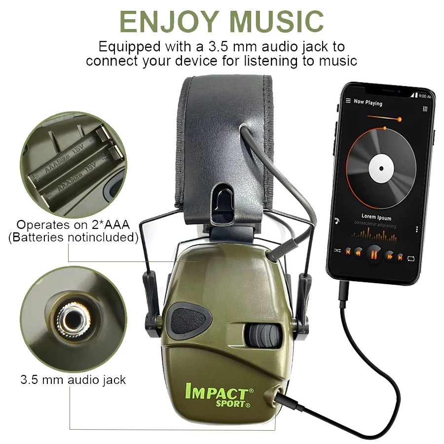 Electronic Shooting Earmuffs, Hearing Protection Shooters, NRR 22dB