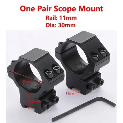 2PCS Hunting Rifle Scope Mount Ring for Dia 25.4mm 30mm Tube Scopes