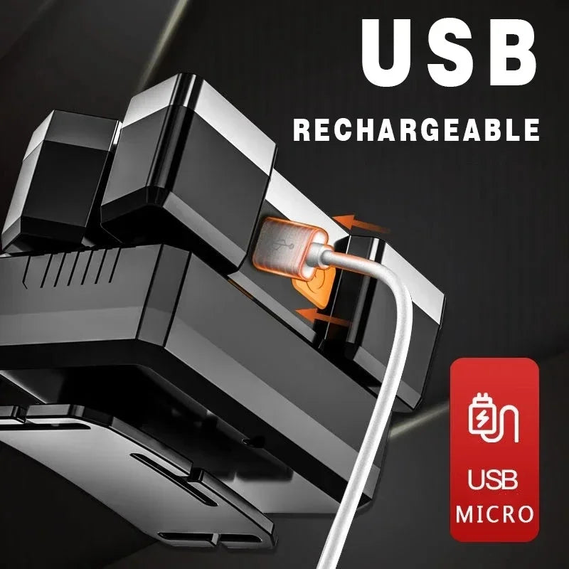 High Powerful USB Rechargeable Head Flashlight for Fishing Led