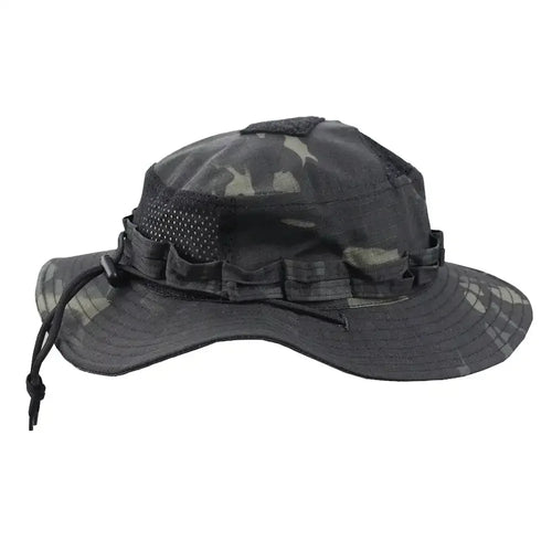 Chapeau Boonie Camouflage Tactique - Large Visière, Idéal pour les Hommes en Plein Air