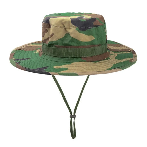 Camouflage Boonie Hat Wide Brim Men Women Sun Hat Outdoor Hiking