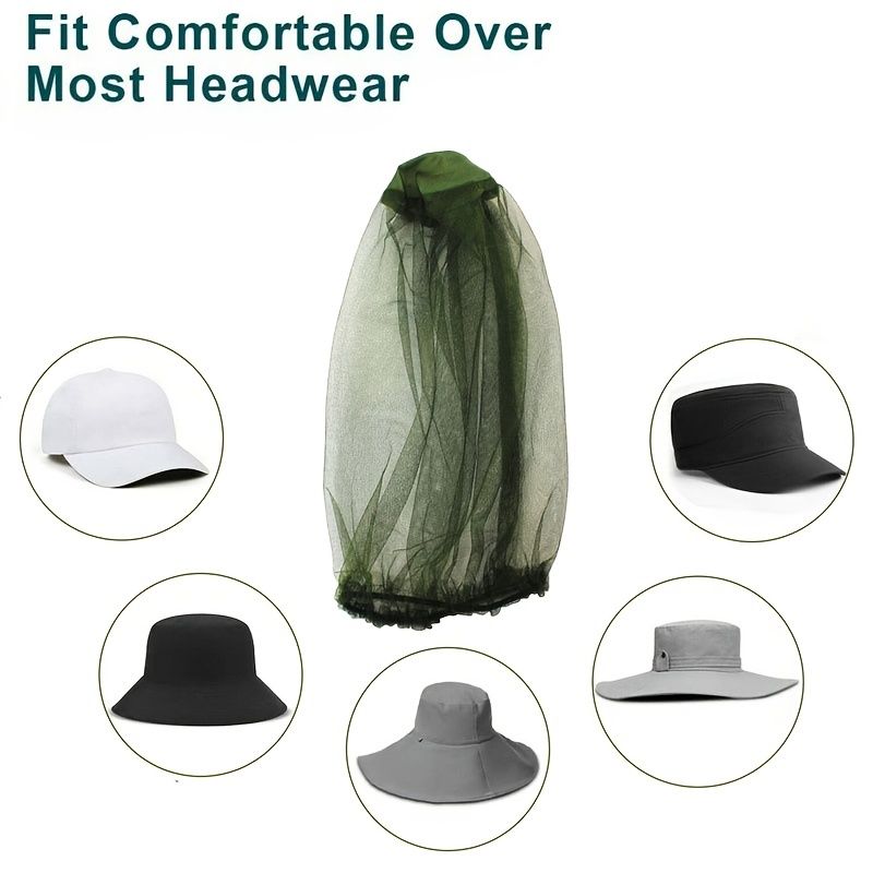 1pc Anti-mosquito Hood; Outdoor Fishing Anti-mosquito Head Net;