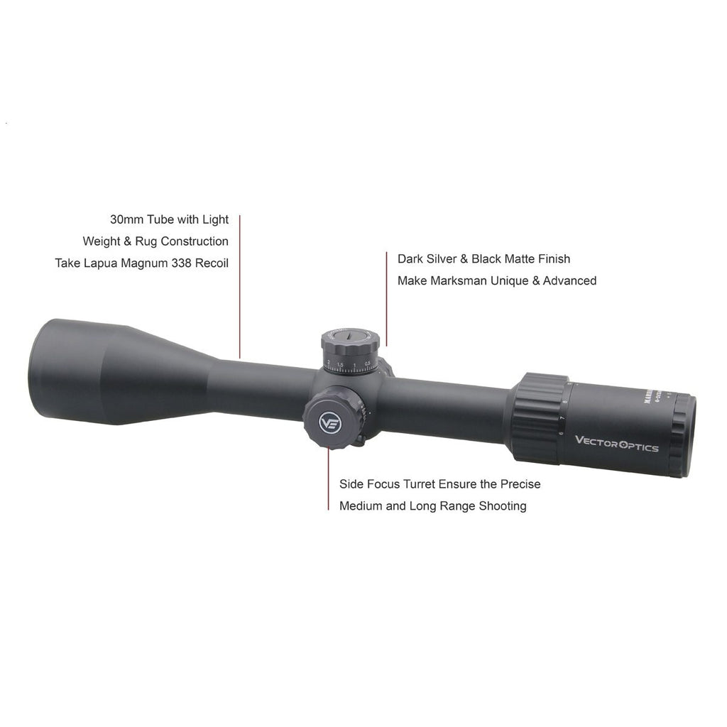 Optics Marksman 6-24x50 FFP Tactical Riflescope Hunting Rifle Scope