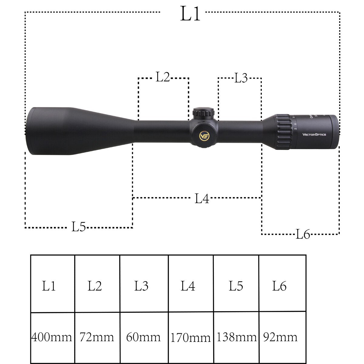 Vector Optics Continental HD 5-30x56 Hunting Riflescope 1/4 MOA Fit