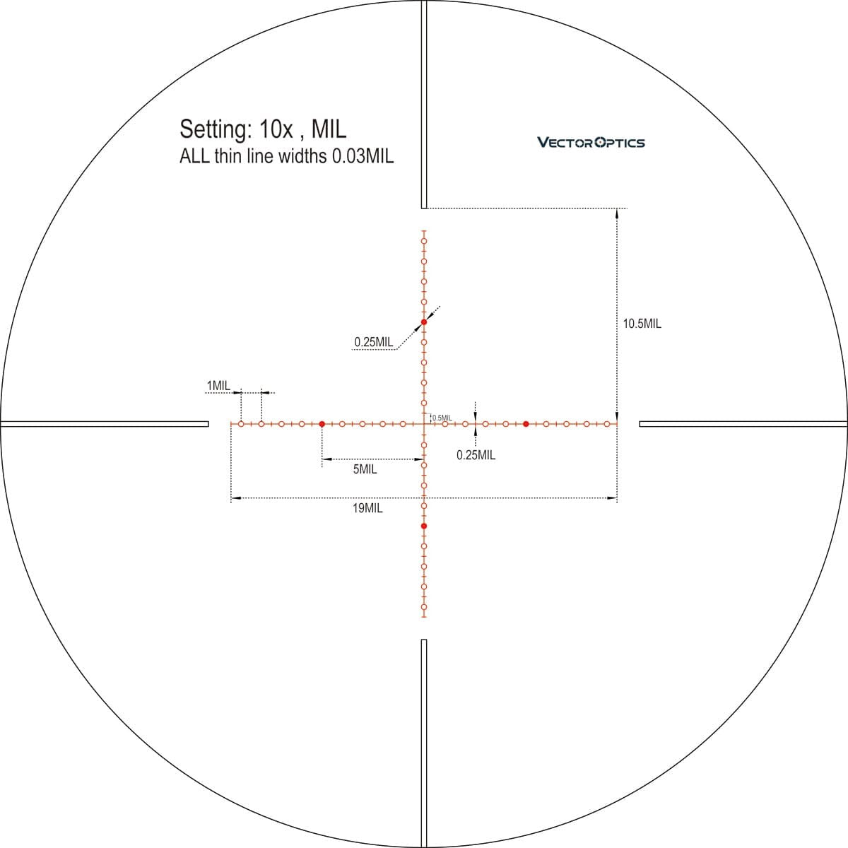 Vector Optics Continental HD 5-30x56 Hunting Riflescope 1/4 MOA Fit