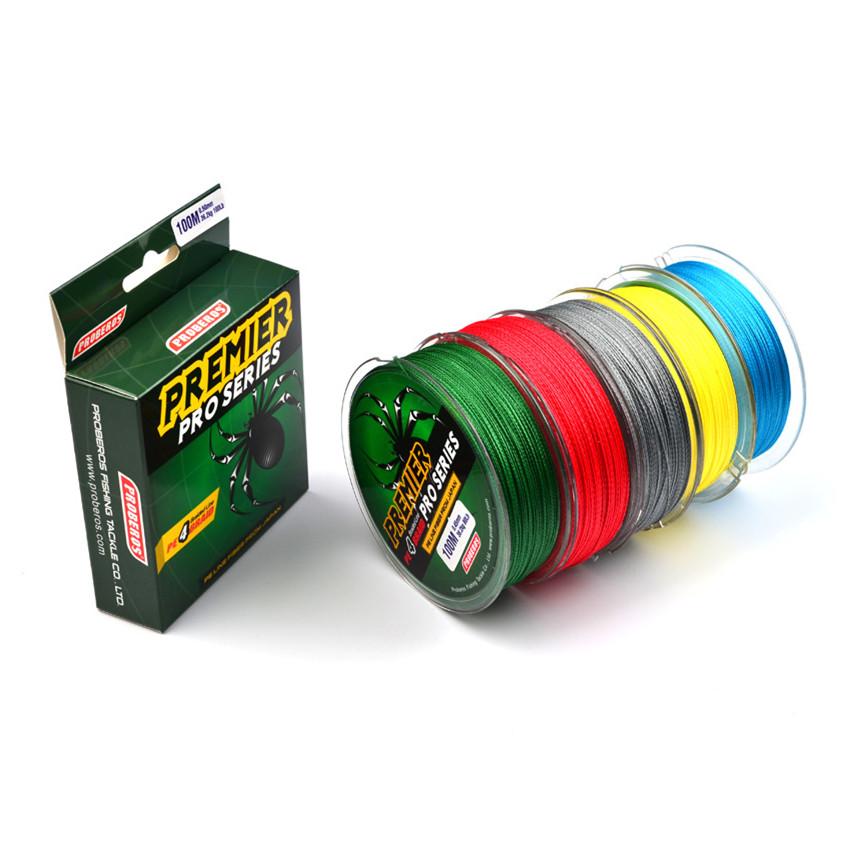 Ligne De Peche En PE Multicolore 100m Couleurs Disponibles