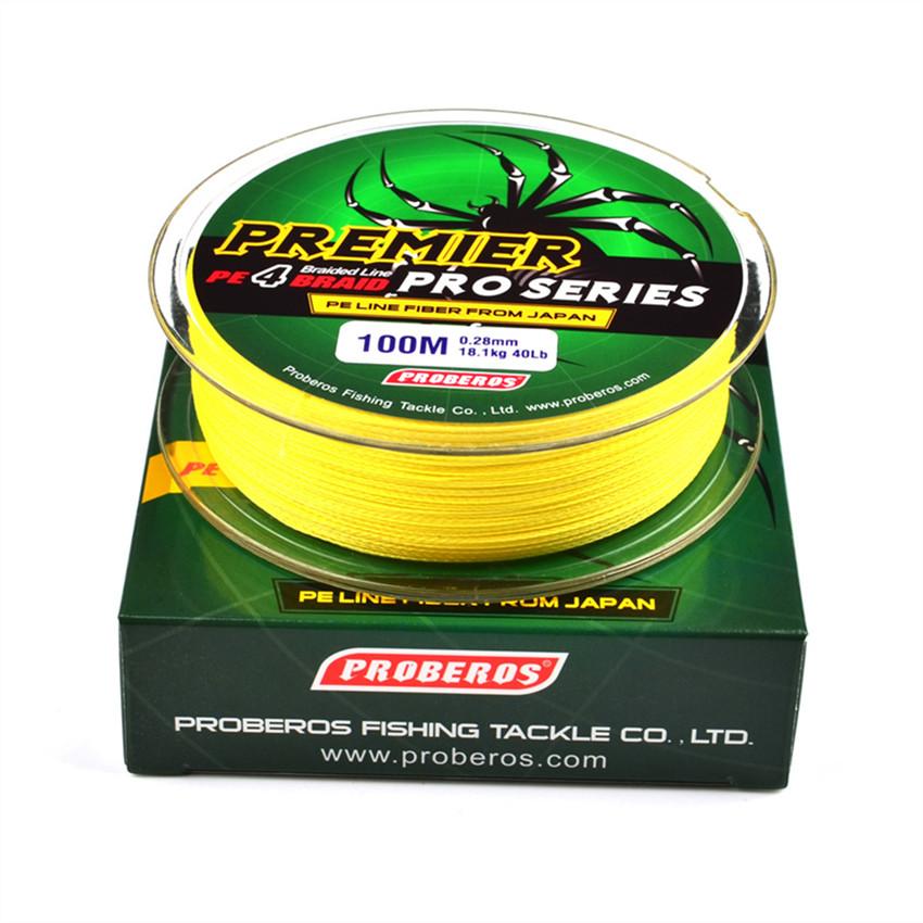 Ligne De Peche En PE Multicolore 100m Couleurs Disponibles